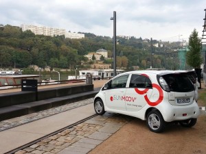 Mitsubishi i-MiEV beim Smart-Community-Projekt „Lyon Confluence“