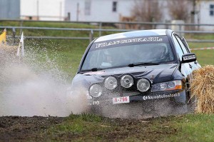 Teo Röyhkiö im Mitsubishi Lancer Evo